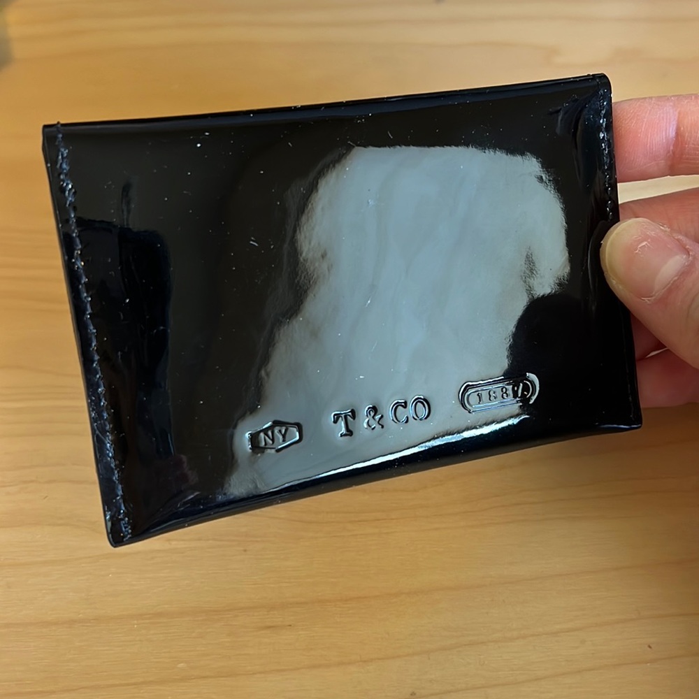 Tiffany and Co. patent leather card case